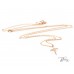 Кръст Колие от 14К  Розово Злато с Диамант  Bloom Jewellery